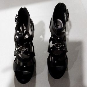 Guess Black wedge platform heels Size 8.5